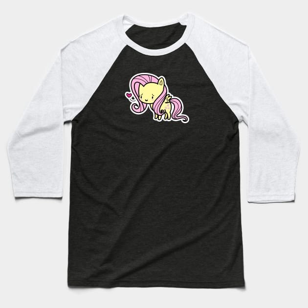 Fluttershy chibi Baseball T-Shirt by Drawirm